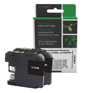 High Yield Black Ink Cartridges for Brother LC103XL 2-Pack