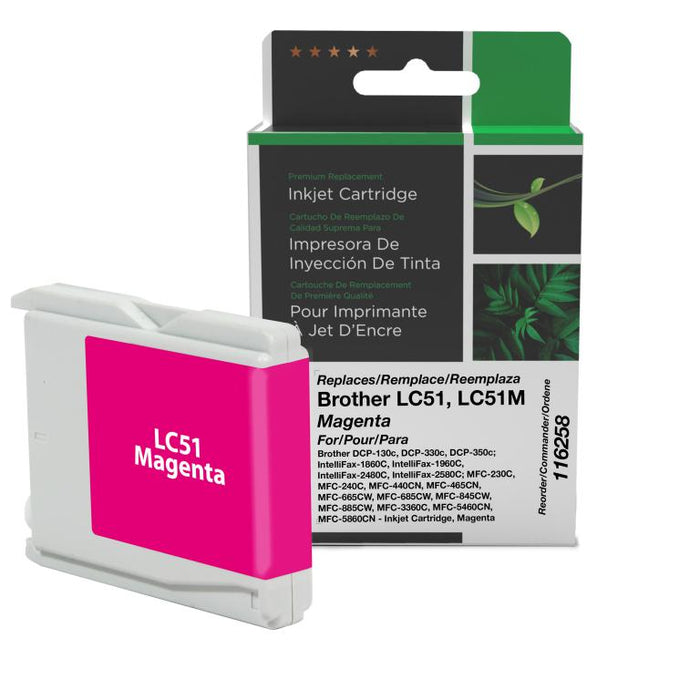 Clover Imaging Remanufactured Magenta Ink Cartridge for Brother LC51