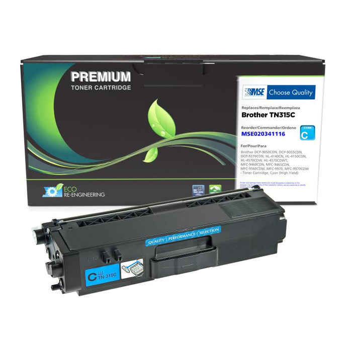 MSE Remanufactured High Yield Cyan Toner Cartridge for Brother TN315