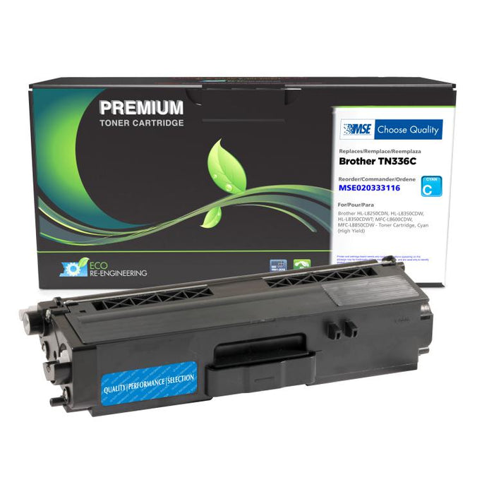 MSE Remanufactured High Yield Cyan Toner Cartridge for Brother TN336