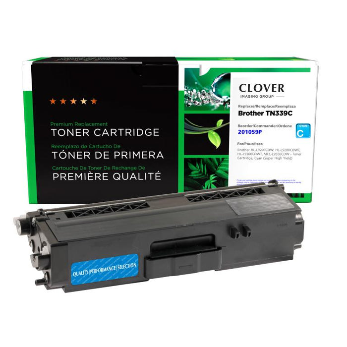 Clover Imaging Remanufactured Super High Yield Cyan Toner Cartridge for Brother TN339