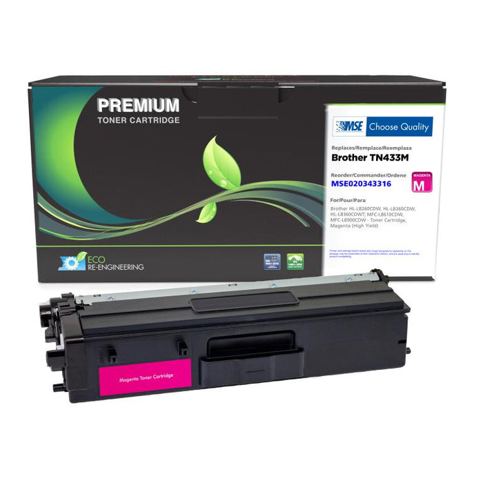 MSE Remanufactured High Yield Magenta Toner Cartridge for Brother TN433M