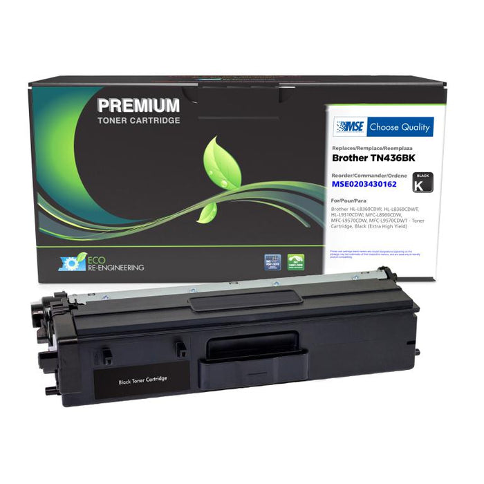 MSE Remanufactured Extra High Yield Black Toner Cartridge for Brother TN436BK