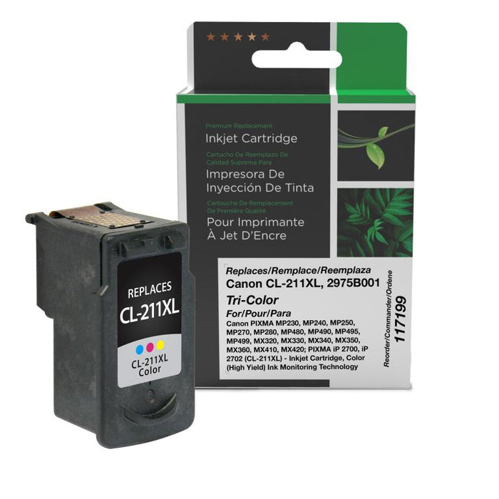 Clover Imaging Remanufactured High Yield Color Ink Cartridge for Canon CL-211XL (2975B001)