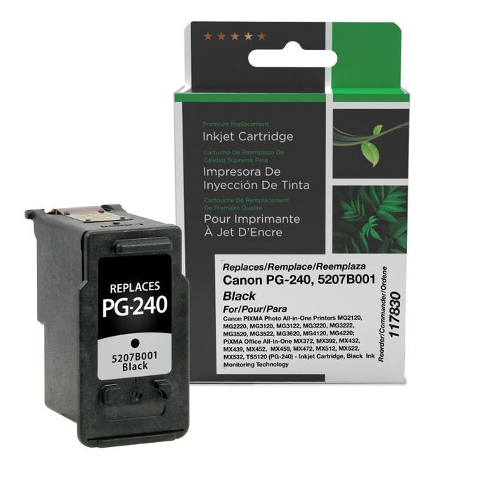 Clover Imaging Remanufactured Black Ink Cartridge for Canon PG-240 (5207B001)