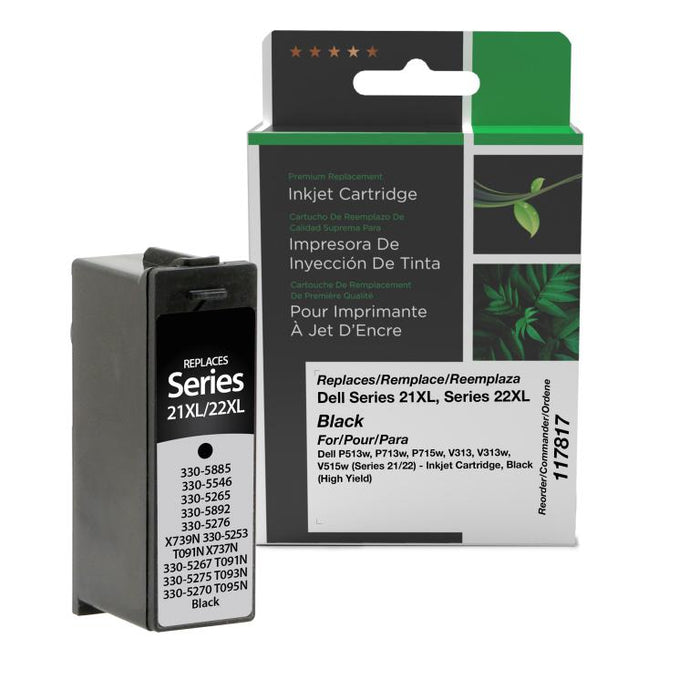 Clover Imaging Remanufactured High Yield Black Ink Cartridge for Dell Series 21XL/22XL