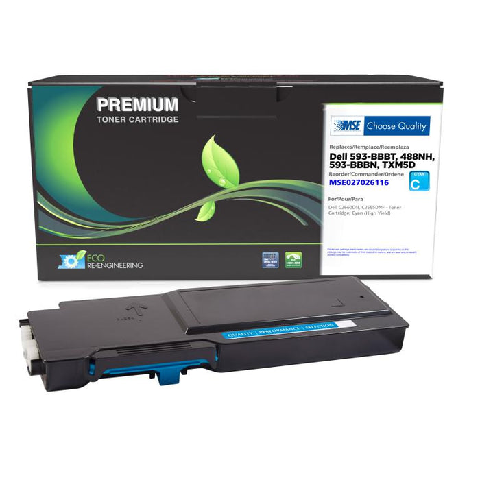 MSE Remanufactured High Yield Cyan Toner Cartridge for Dell C2660