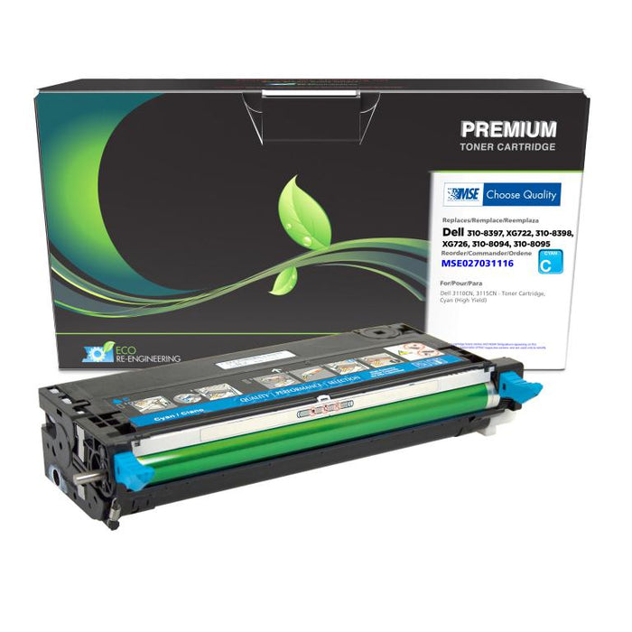 MSE Remanufactured High Yield Cyan Toner Cartridge for Dell 3110/3115
