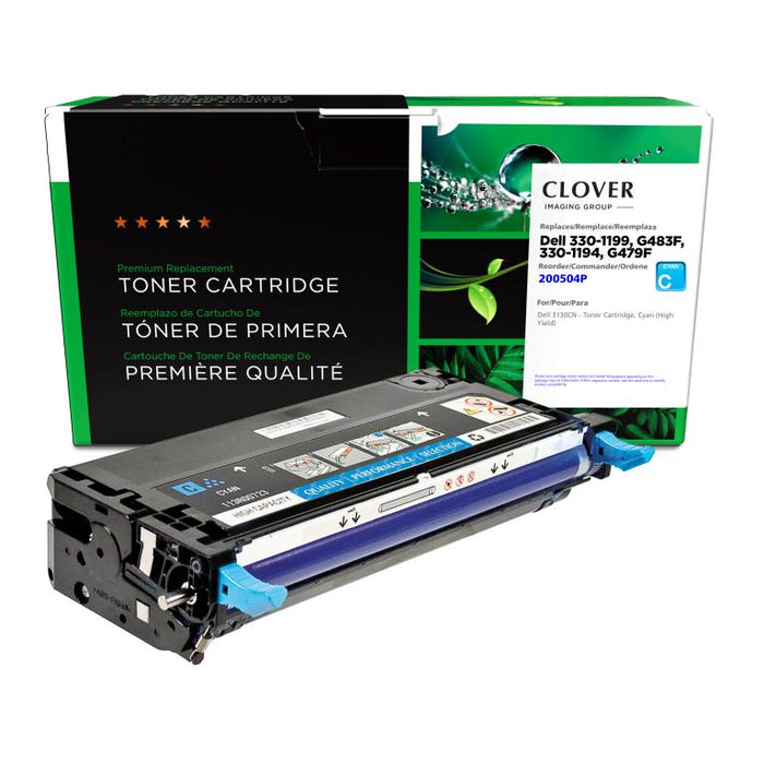 Clover Imaging Remanufactured High Yield Cyan Toner Cartridge for Dell 3130