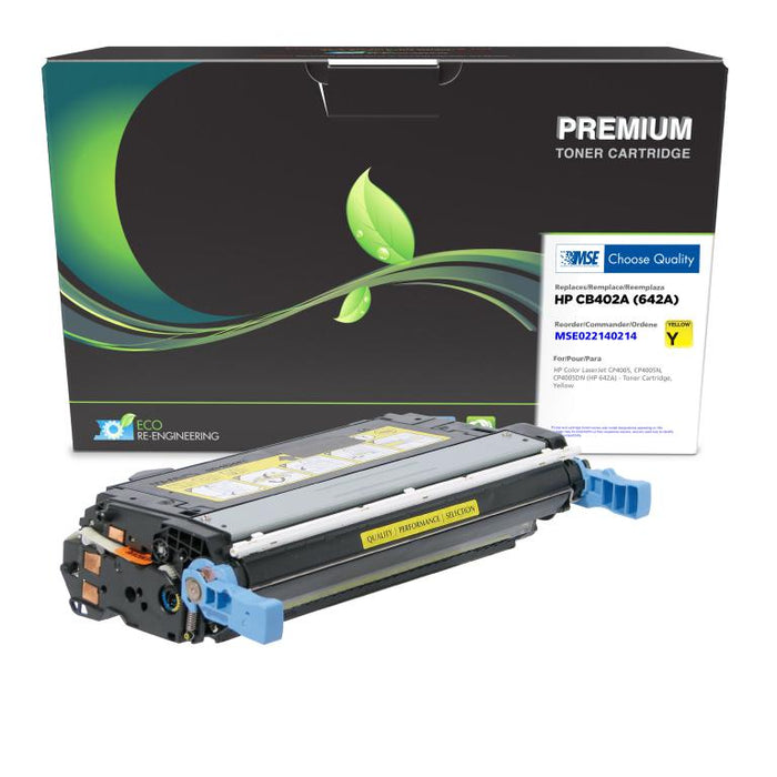 MSE Remanufactured Yellow Toner Cartridge for HP 642A (CB402A)