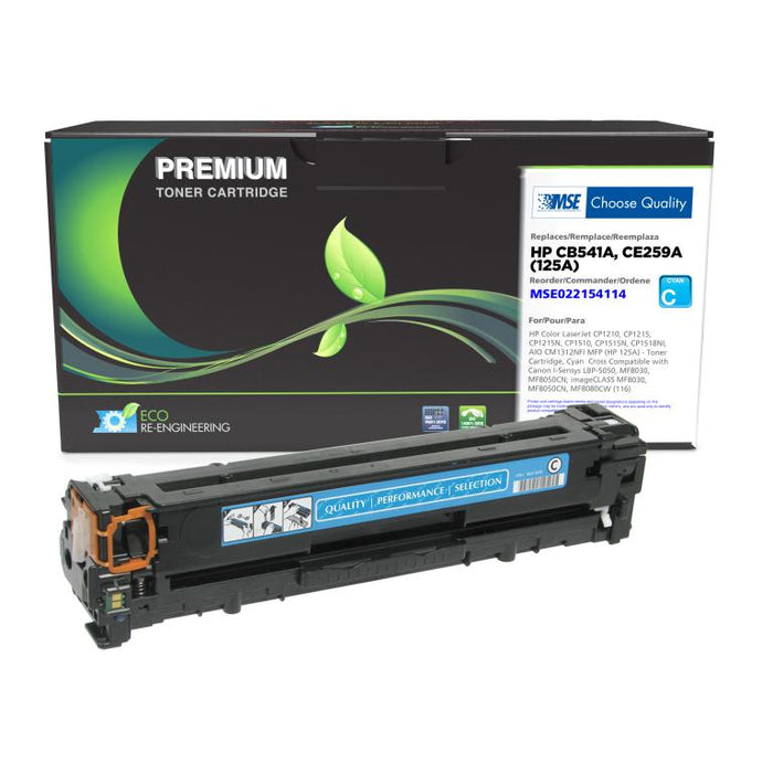 MSE Remanufactured Cyan Toner Cartridge for HP 125A (CB541A)