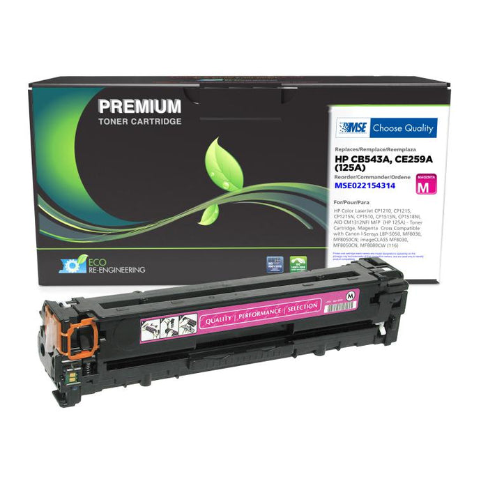 MSE Remanufactured Magenta Toner Cartridge for HP 125A (CB543A)