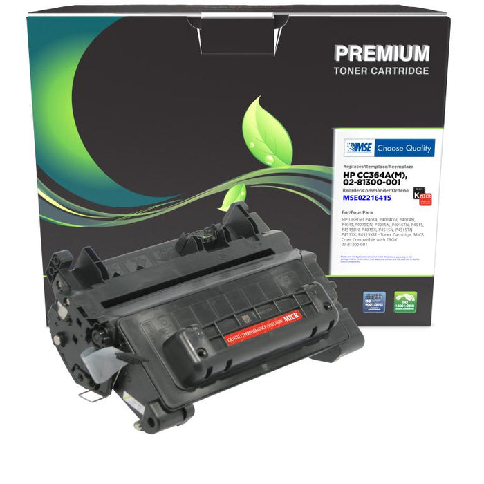 MSE Remanufactured MICR Toner Cartridge for HP CC364A, TROY 02-81300-001