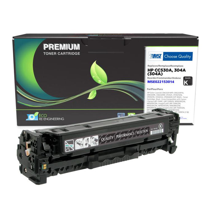 MSE Remanufactured Black Toner Cartridge for HP 304A (CC530A)