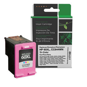 High Yield Tri-Color Ink Cartridge for HP 60XL (CC644WN)