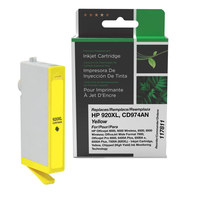 Clover Imaging Remanufactured High Yield Yellow Ink Cartridge for HP 920XL (CD974AN)