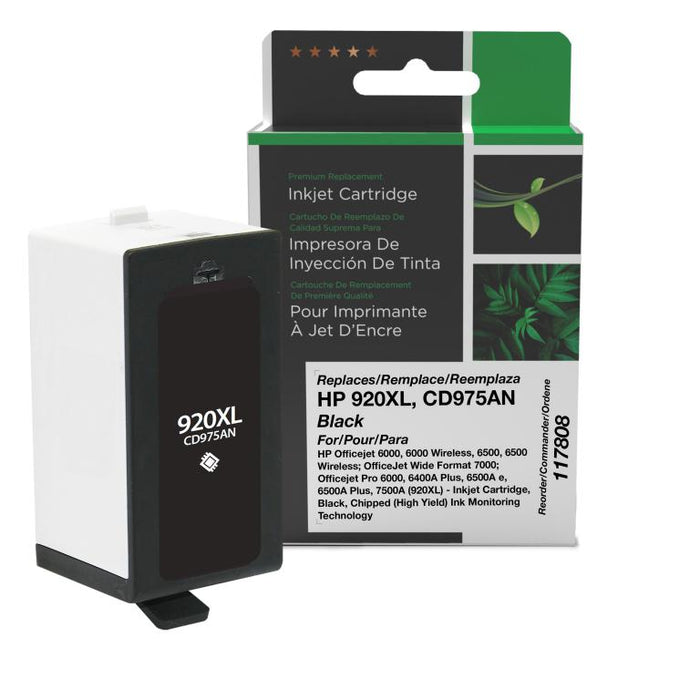 Clover Imaging Remanufactured High Yield Black Ink Cartridge for HP 920XL (CD975AN)