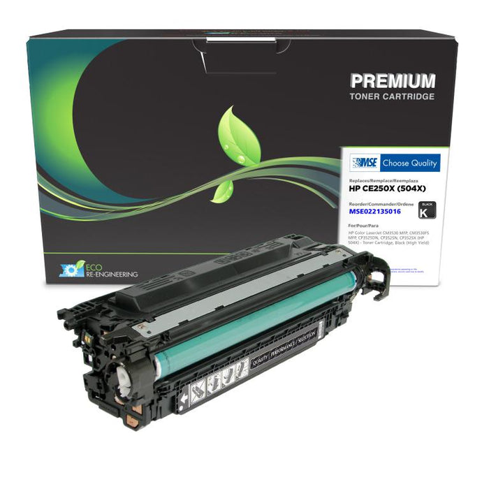 MSE Remanufactured High Yield Black Toner Cartridge for HP 504X (CE250X)