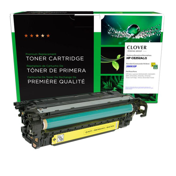Clover Imaging Remanufactured Extended Yield Yellow Toner Cartridge for HP CE252A