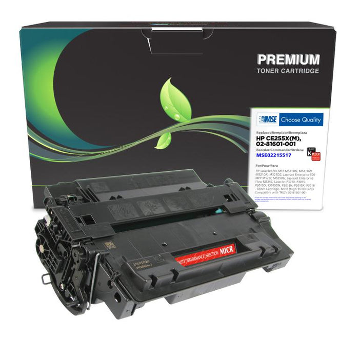 MSE Remanufactured High Yield MICR Toner Cartridge for HP CE255X, TROY 02-81601-001