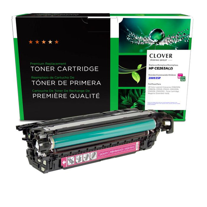 Clover Imaging Remanufactured Extended Yield Magenta Toner Cartridge for HP CE263A
