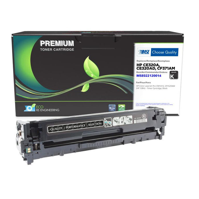 MSE Remanufactured Black Toner Cartridge for HP 128A (CE320A)