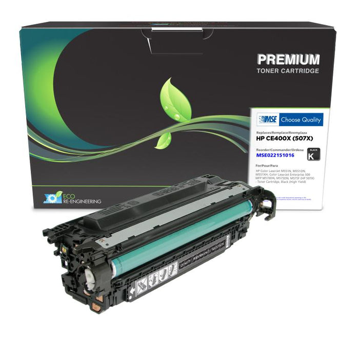 MSE Remanufactured High Yield Black Toner Cartridge for HP 507X (CE400X)
