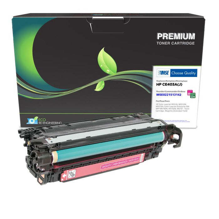 MSE Remanufactured Extended Yield Magenta Toner Cartridge for HP CE403A