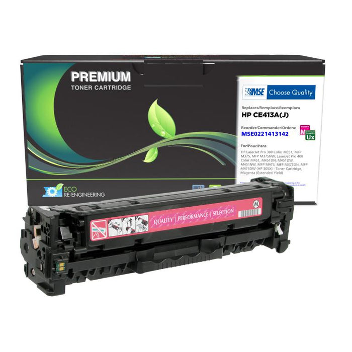 MSE Remanufactured Extended Yield Magenta Toner Cartridge for HP CE413A
