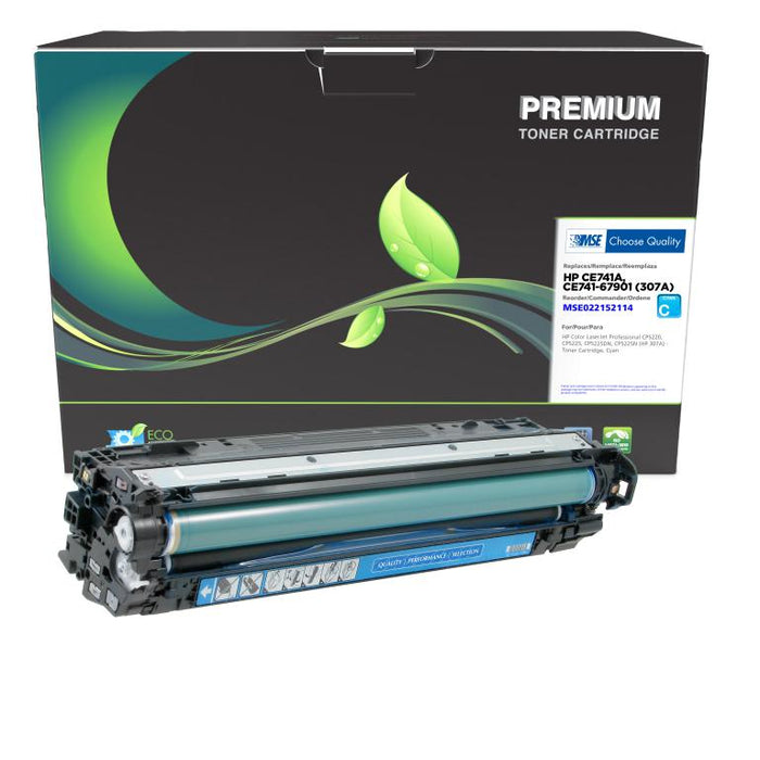 MSE Remanufactured Cyan Toner Cartridge for HP 307A (CE741A)