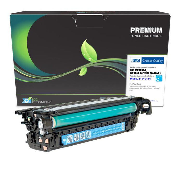 MSE Remanufactured Cyan Toner Cartridge for HP 646A (CF031A)