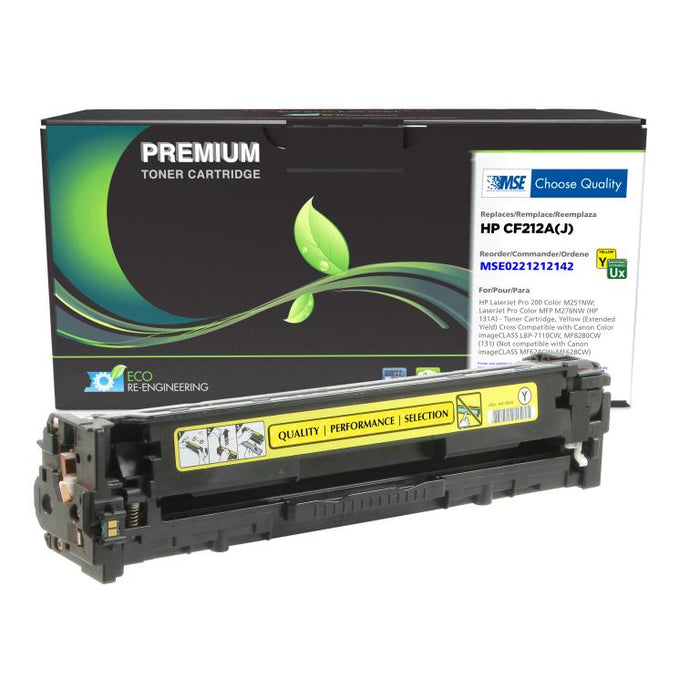 MSE Remanufactured Extended Yield Yellow Toner Cartridge for HP CF212A