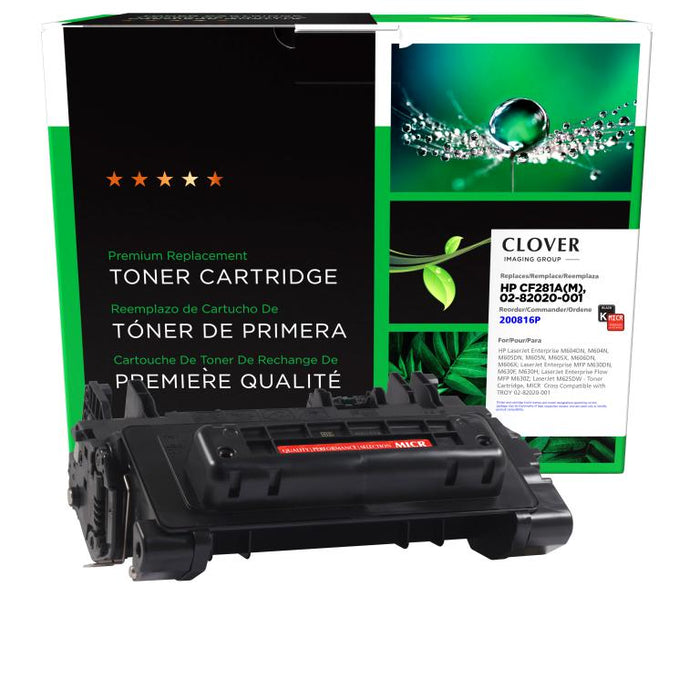 Clover Imaging Remanufactured MICR Toner Cartridge for HP CF281A, TROY 02-82020-001
