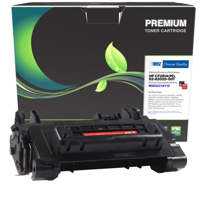 MSE Remanufactured MICR Toner Cartridge for HP CF281A, TROY 02-82020-001
