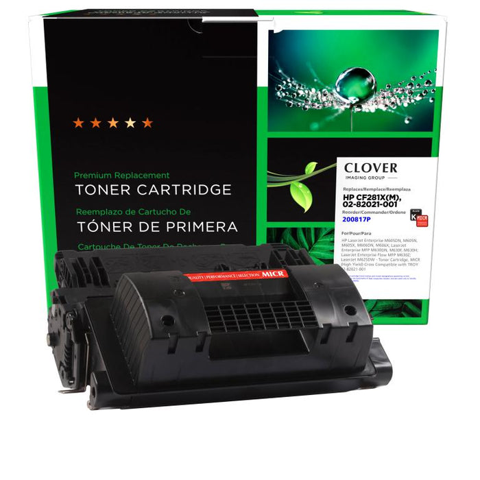 Clover Imaging Remanufactured High Yield MICR Toner Cartridge for HP CF281X, TROY 02-82021-001