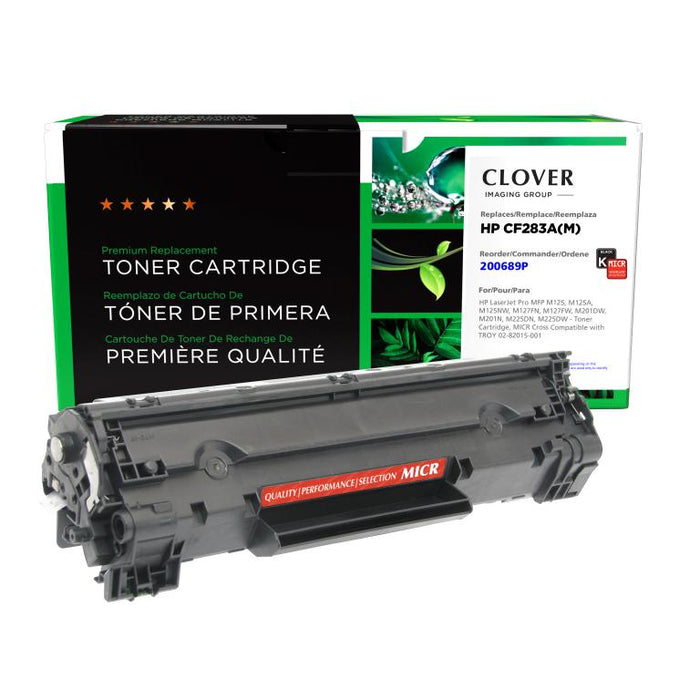 Clover Imaging Remanufactured MICR Toner Cartridge for HP CF283A, TROY 02-82015-001