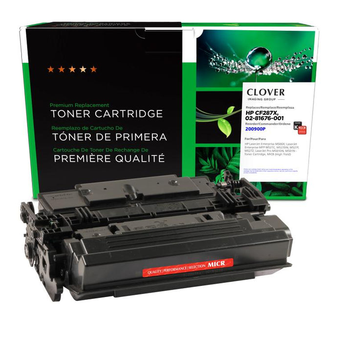 Clover Imaging Remanufactured High Yield MICR Toner Cartridge for HP CF287X, TROY 02-81676-001