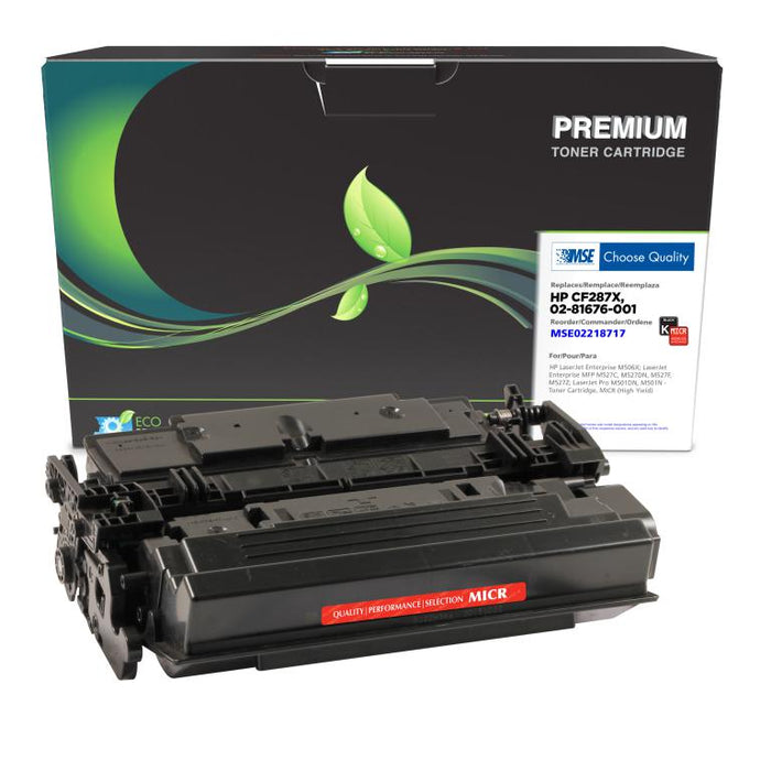 MSE Remanufactured High Yield MICR Toner Cartridge for HP CF287X, TROY 02-81676-001