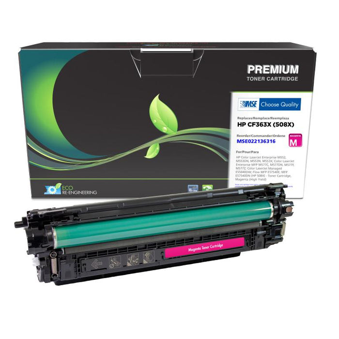 MSE Remanufactured High Yield Magenta Toner Cartridge for HP 508X (CF363X)