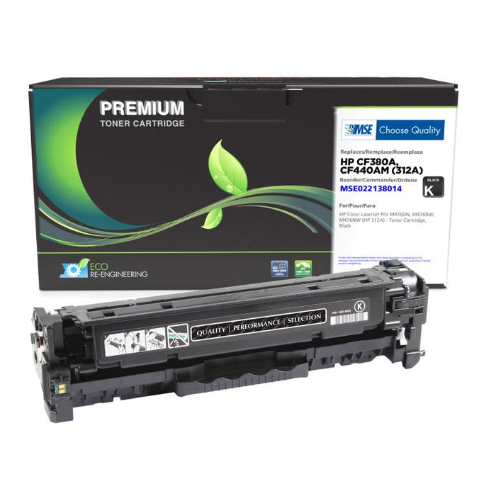 MSE Remanufactured Black Toner Cartridge for HP 312A (CF380A)