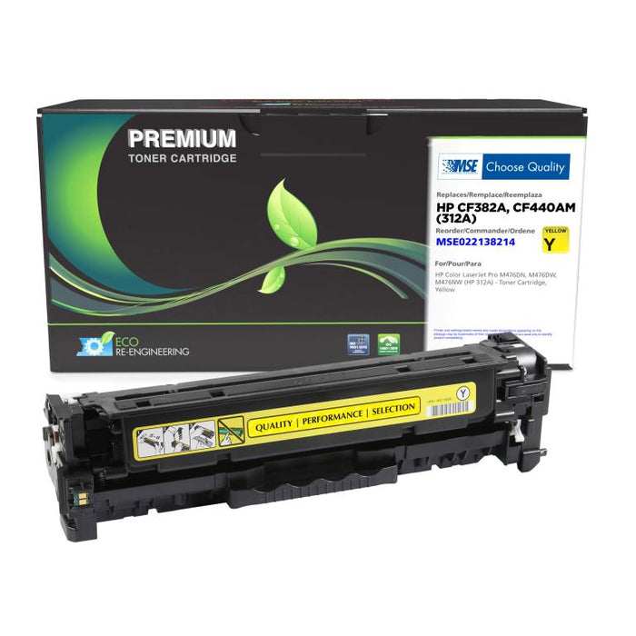 MSE Remanufactured Yellow Toner Cartridge for HP 312A (CF382A)