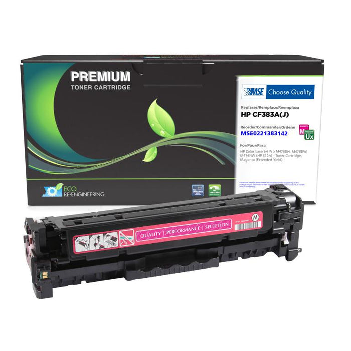 MSE Remanufactured Extended Yield Magenta Toner Cartridge for HP CF383A