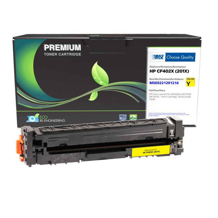 MSE Remanufactured High Yield Yellow Toner Cartridge for HP 201X (CF402X)
