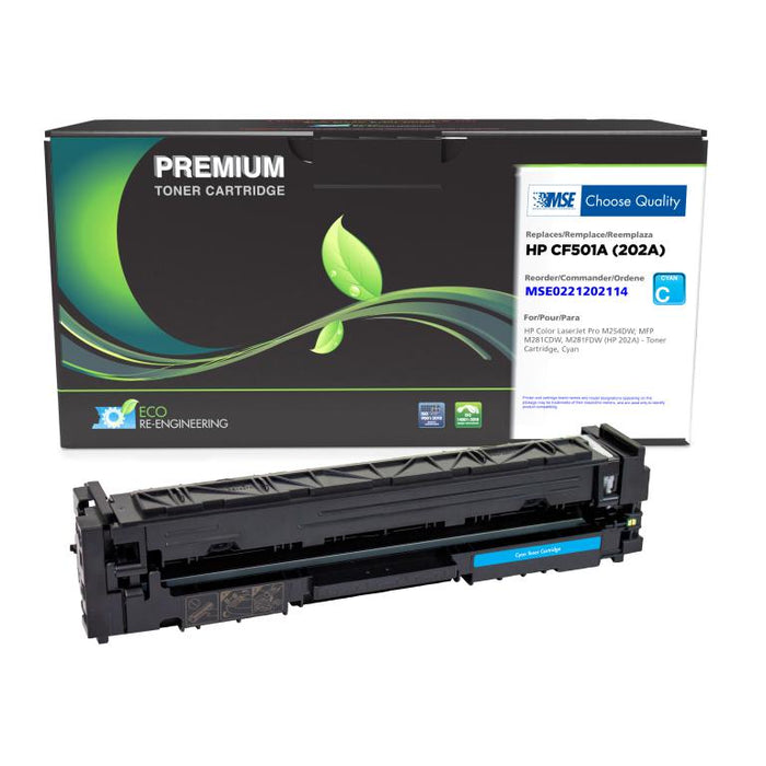 MSE Remanufactured Cyan Toner Cartridge for HP 202A (CF501A)