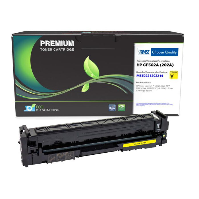 MSE Remanufactured Yellow Toner Cartridge for HP 202A (CF502A)