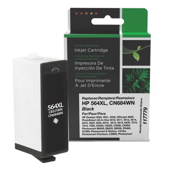 Clover Imaging Remanufactured High Yield Black Ink Cartridge for HP 564XL (CB321WN/CN684WN)