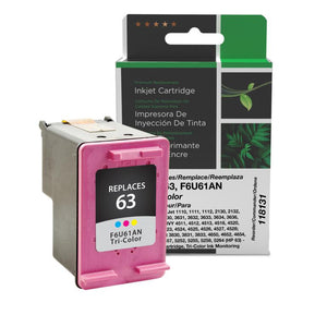 Tri-Color Ink Cartridge for HP 63 (F6U61AN)