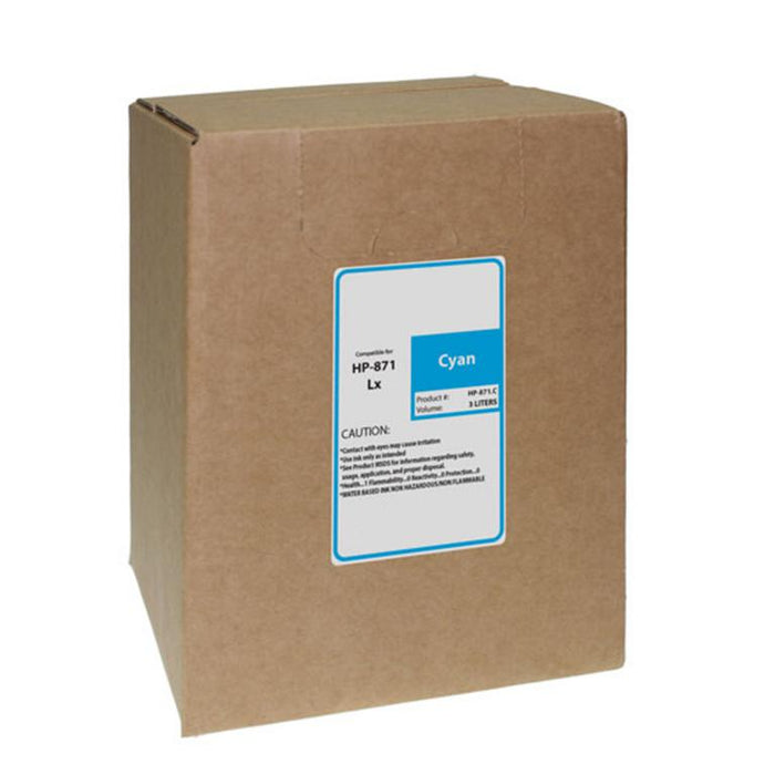WF Non-OEM New Cyan Wide Format Ink Bag for HP 871 (G0Y79D)