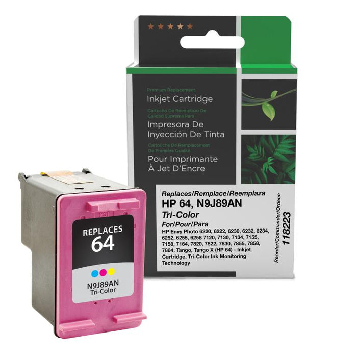 Clover Imaging Remanufactured Tri-Color Ink Cartridge for HP 64 (N9J89AN)