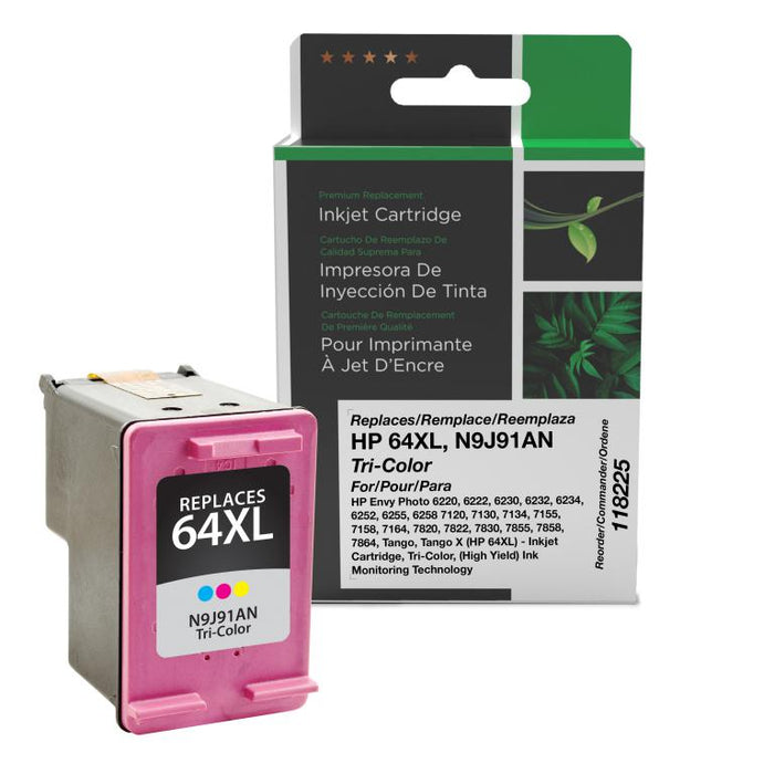 Clover Imaging Remanufactured High Yield Tri-Color Ink Cartridge for HP 64XL (N9J91AN)